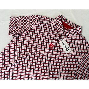 NWT Bogey Bros Golf "Curves Right" Men's Large 4 Way Stretch Short Sleeve Polo